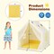 Costway Large Play Tent Kids & Toddlers Playhouse with Washable Cotton Mat, Star Lights